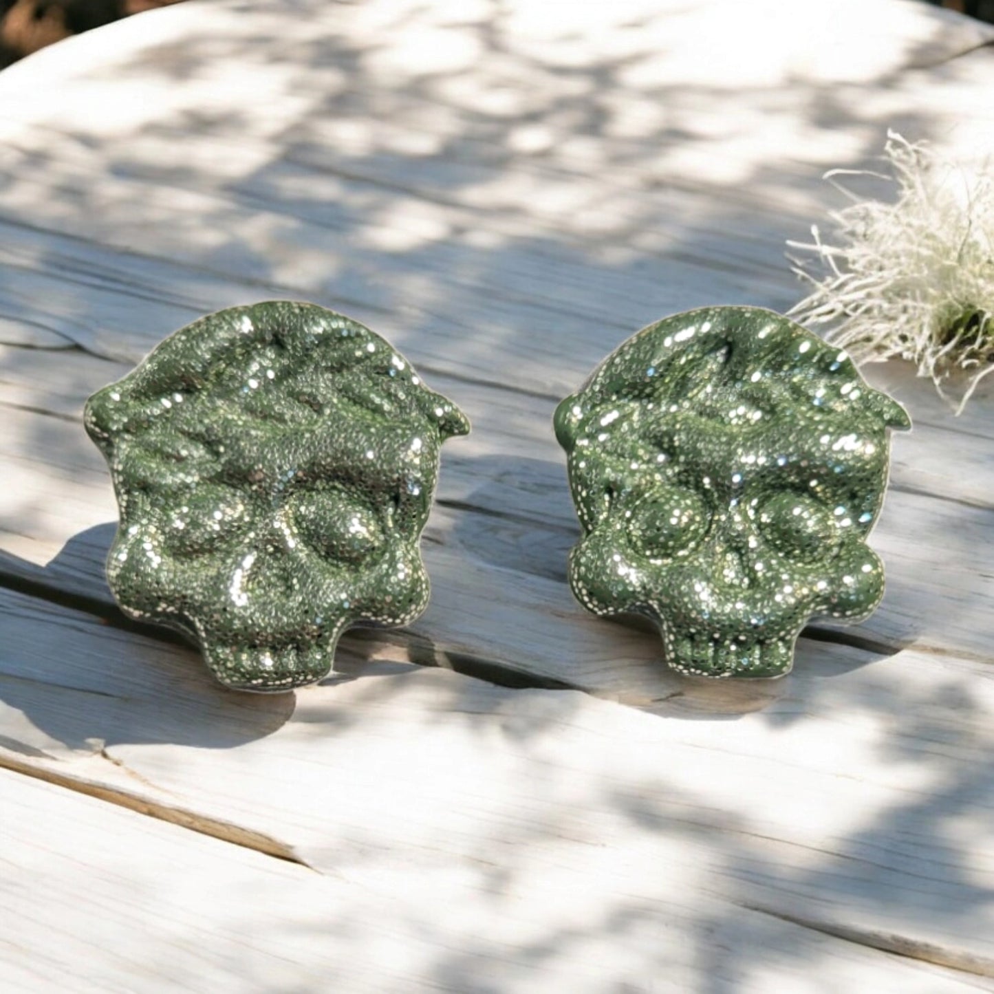 Boucles d'oreilles uniques ethnique crane mexicain